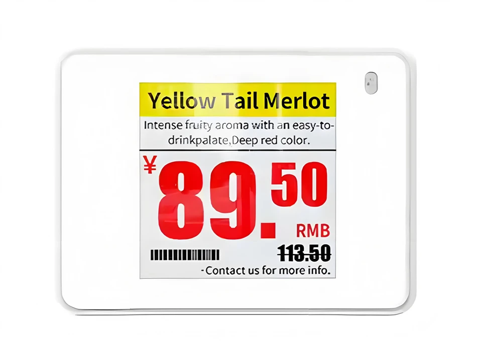 1.54 Pulgada Upat nga Kolor Elektroniko nga Presyo Tag .
